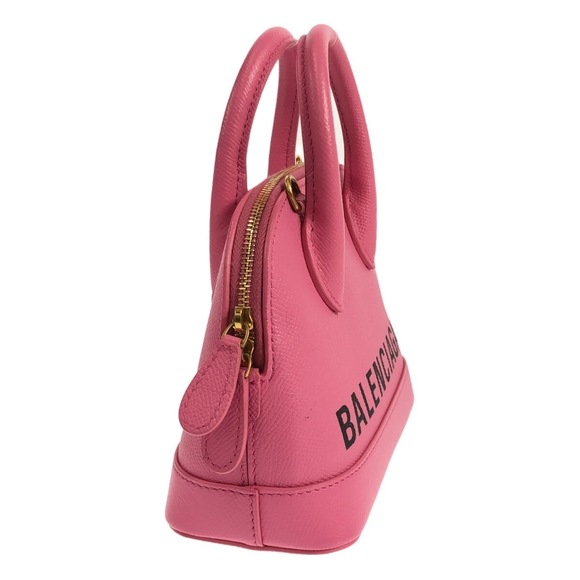 Balenciaga Leather Top Mini Pink XXS Ville Bag Handle - Picture 1 of 13